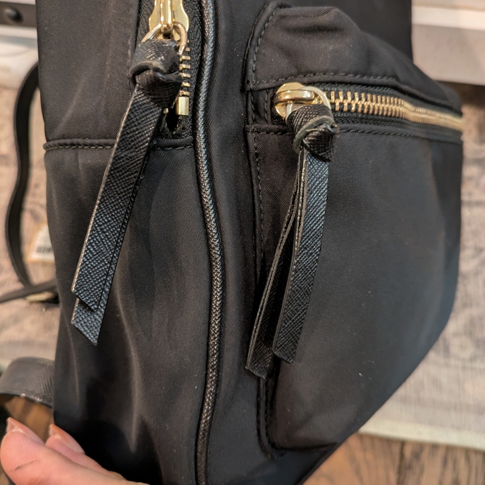 Kate Spade Chelsea Black Backpack with Gold Accents - Picture 5 of 7